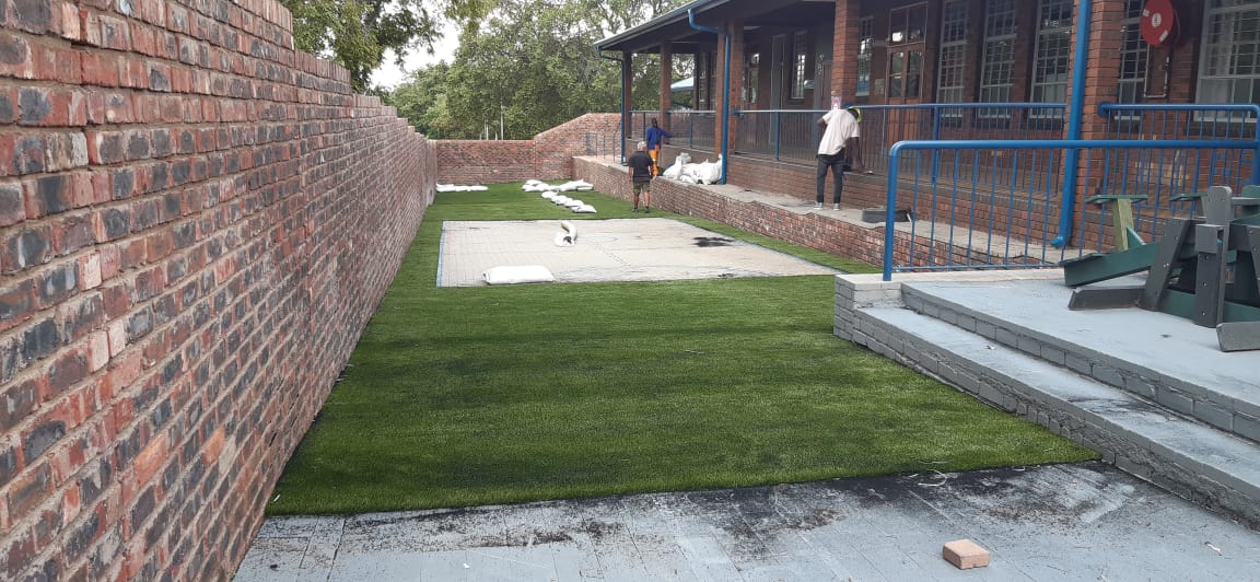 Artificial grass in PTA children play area